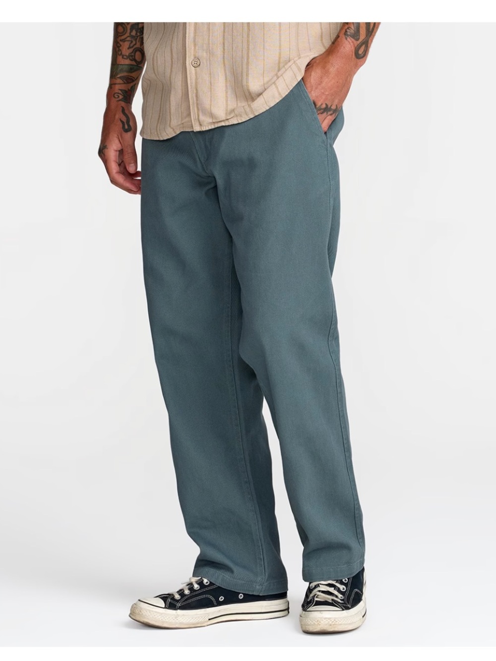 Men's RVCA Relaxed-Fit Jeans in Slate Blue